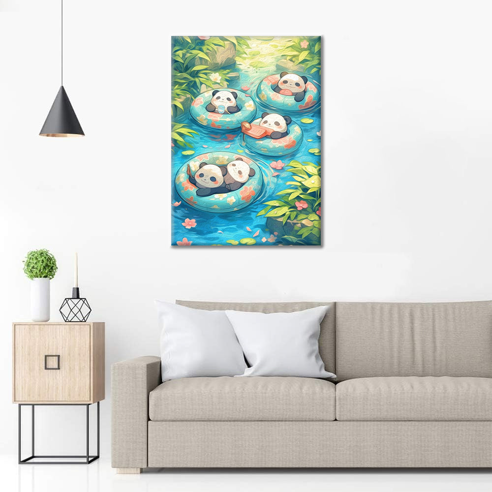 Panda mignon – Peinture par numéros