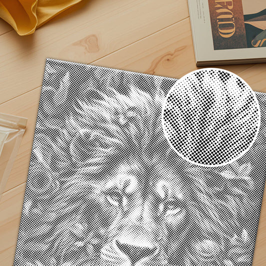 Feuillage et fureur du lion - Peinture pointilliste