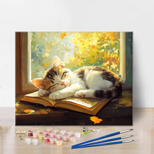 Chat Endormi - Peinture par Numéros