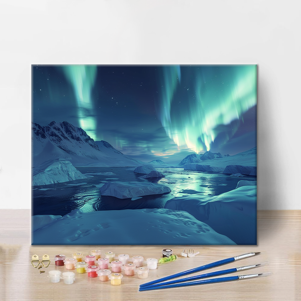 Aurores boréales – Peinture par numéros