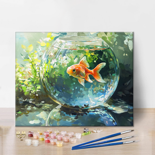 Poisson Rouge - Peinture par Numéros