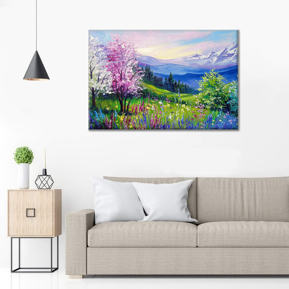 Le printemps dans les Alpes – Peinture par numéros