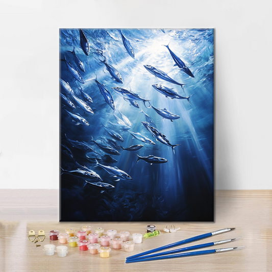 Poisson d'argent des profondeurs - Peinture par numéros
