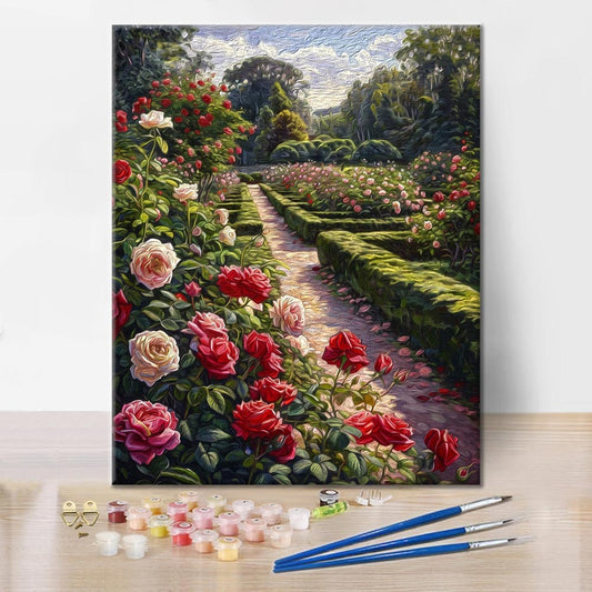 Jardin de roses – Peinture par numéros