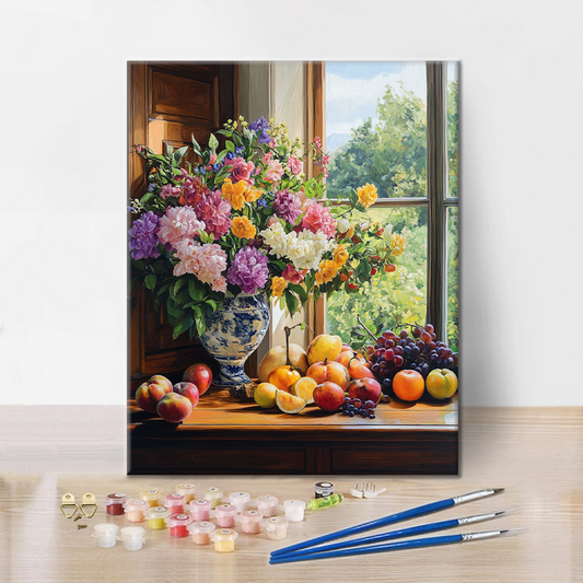 Fleurs et fruits – Peinture par numéros