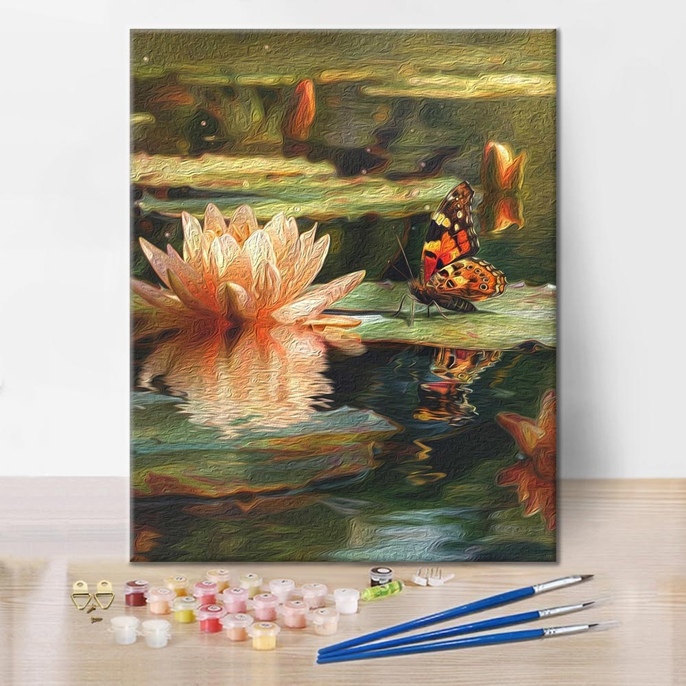 Papillons et nénuphars – Peinture par numéros