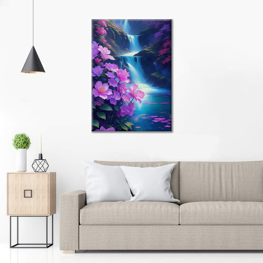 Chutes de fleurs – Peinture par numéros