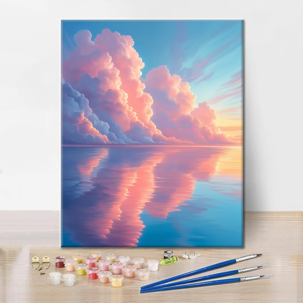 Nuages de rêve dans le miroir - Peinture par numéros