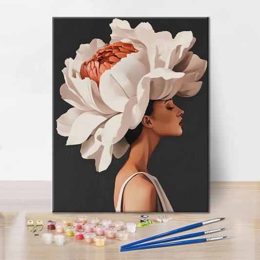 Fleur et femme - Peinture par numéros