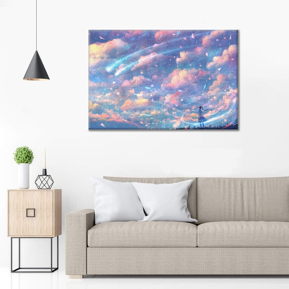 Fille sous le ciel – Peinture par numéros