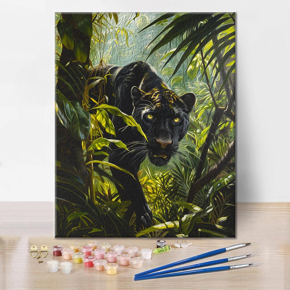 Panthère noire – Peinture par numéros