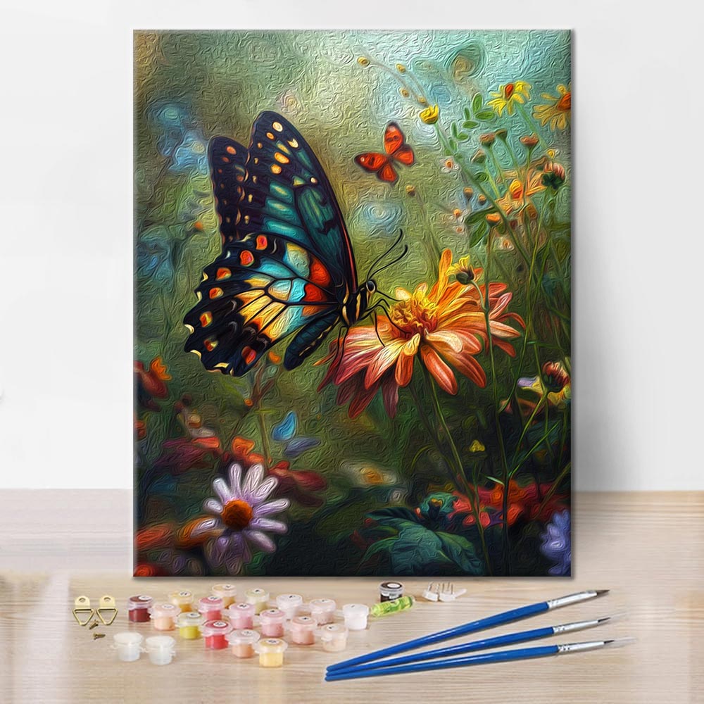 Papillon coloré – Peinture par numéros