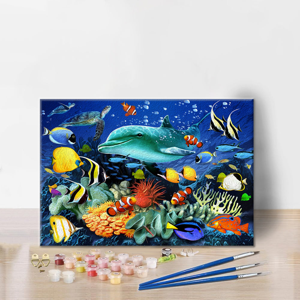 Le monde sous-marin de l'océan - Peinture par numéros