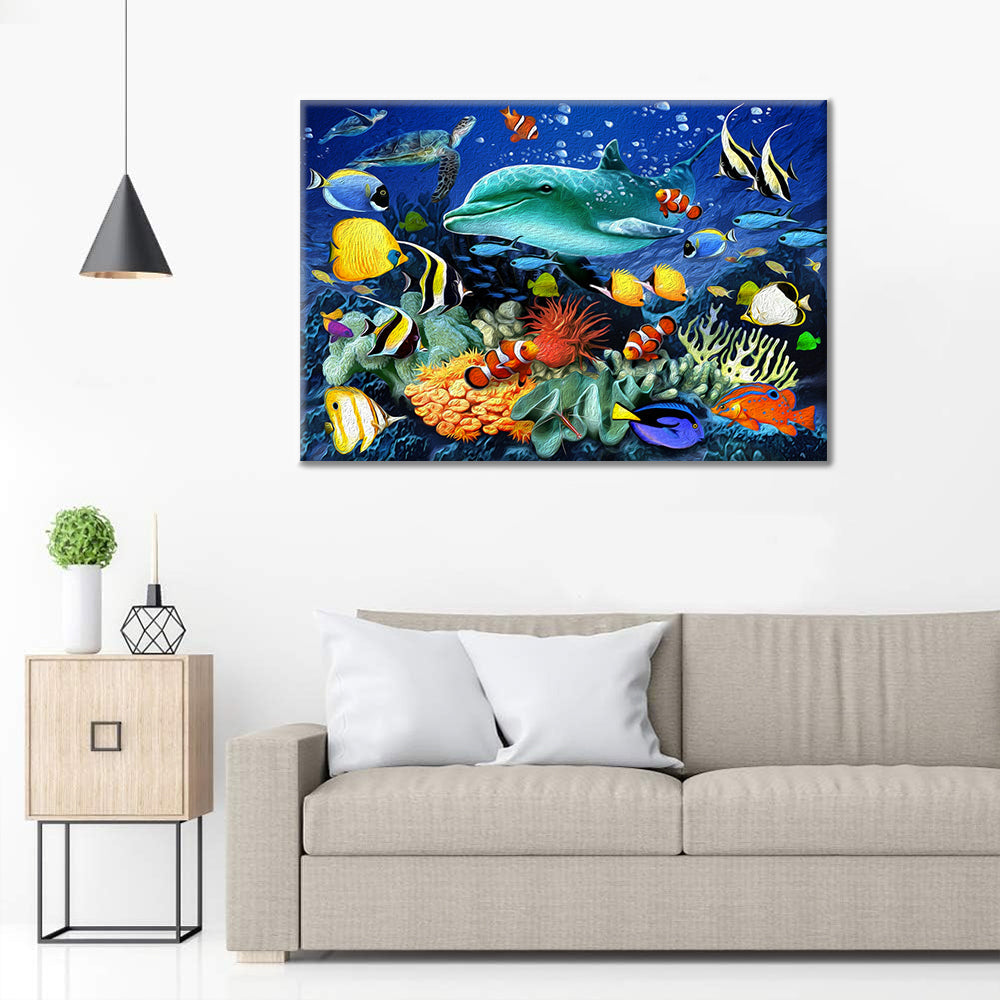 Le monde sous-marin de l'océan - Peinture par numéros