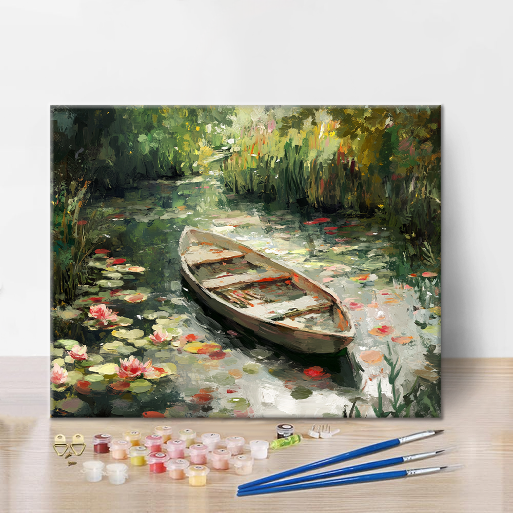 Bateau sur le lac - Peinture par numéros