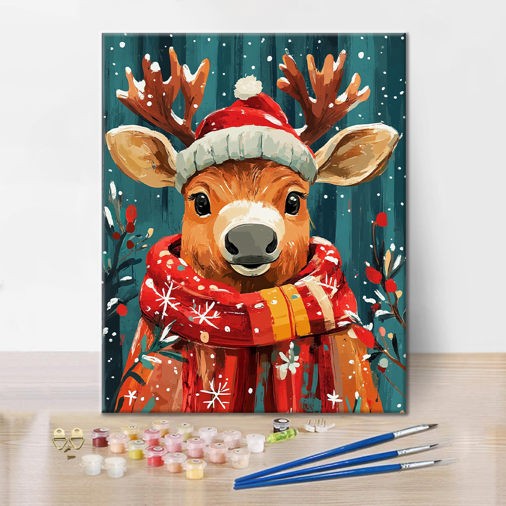 Renne de Noël - Peinture par numéros