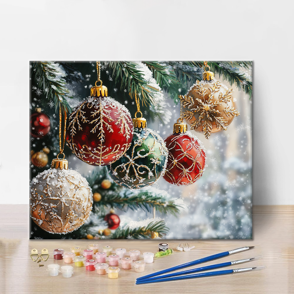 Boules de Noël - Peinture par numéros