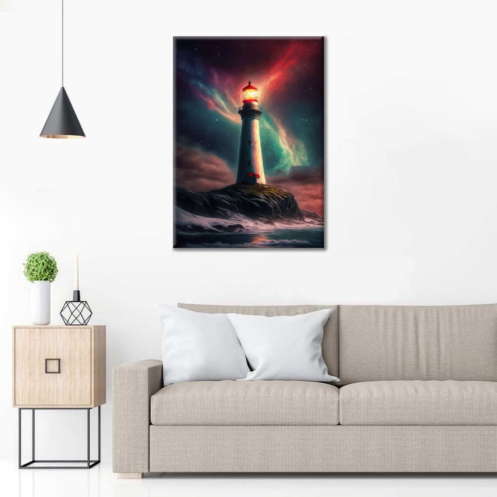 Phare des aurores boréales - Peinture par numéros