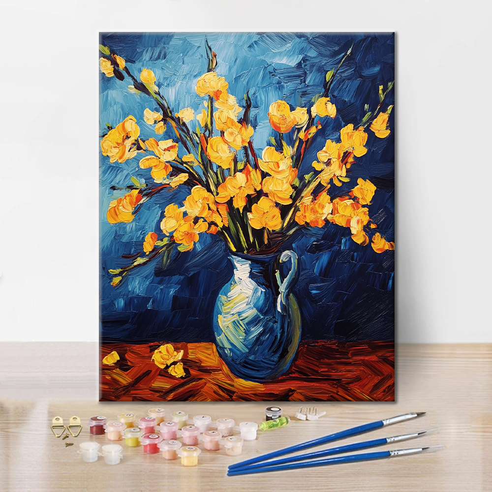 Fleurs jaunes - Peinture par numéros