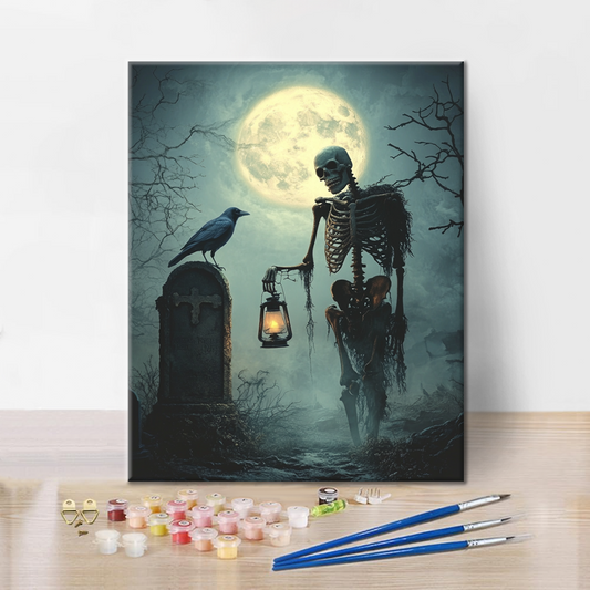 Crâne sombre – Peinture par numéros