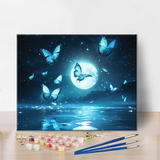 Papillon au clair de lune – Peinture par numéros