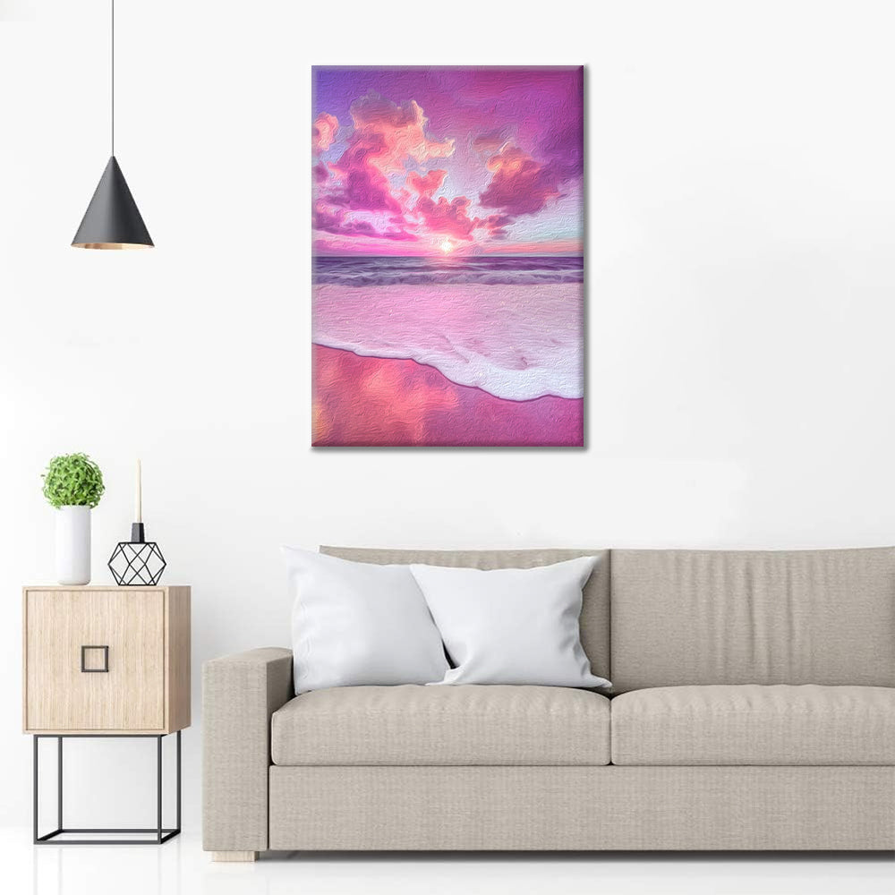 La mer rose – Peinture par numéros