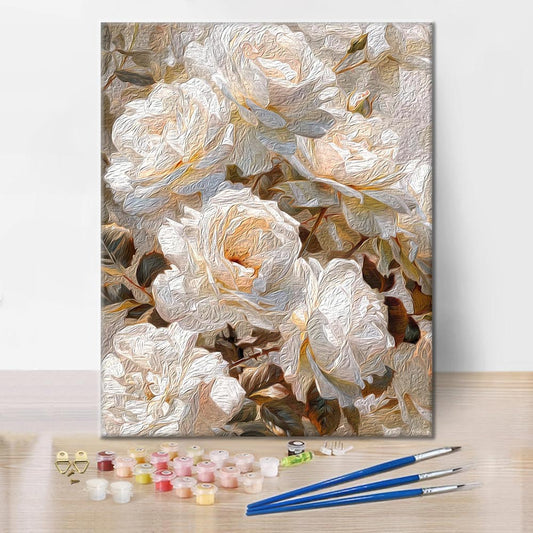 Rose Blanche – Peinture par numéros