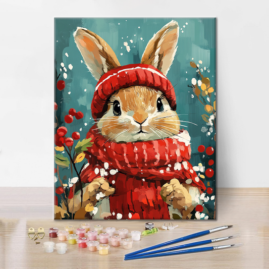 Lapin de Noël - Peinture par numéros