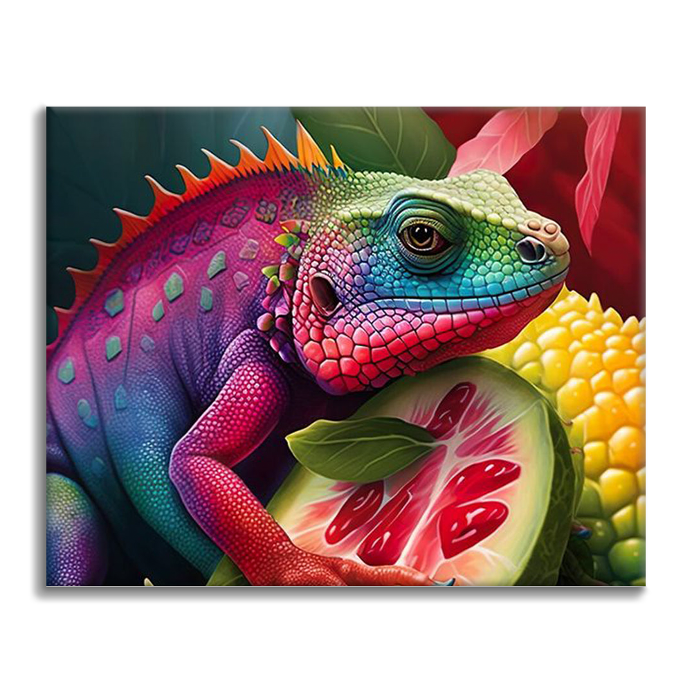 Iguane numérique – Peinture par numéros