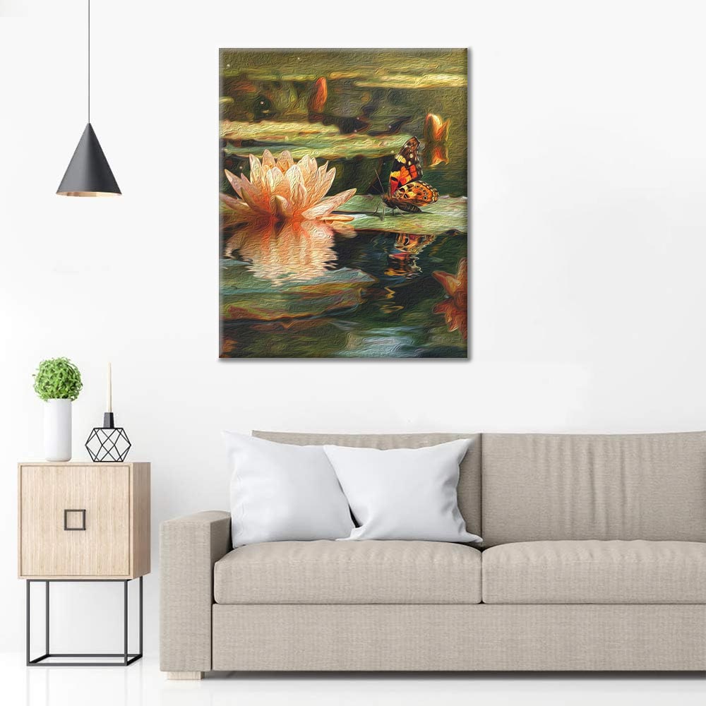 Papillons et nénuphars – Peinture par numéros