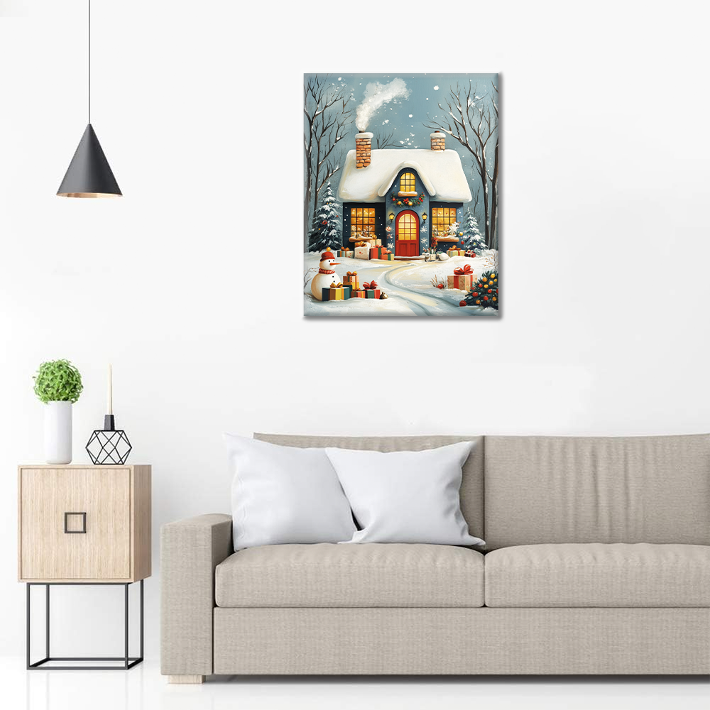 La maison de Noël - Peinture par numéros