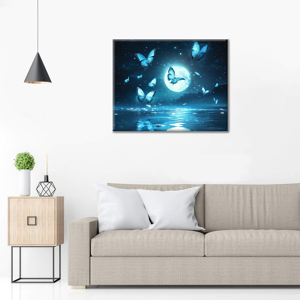 Papillon au clair de lune – Peinture par numéros
