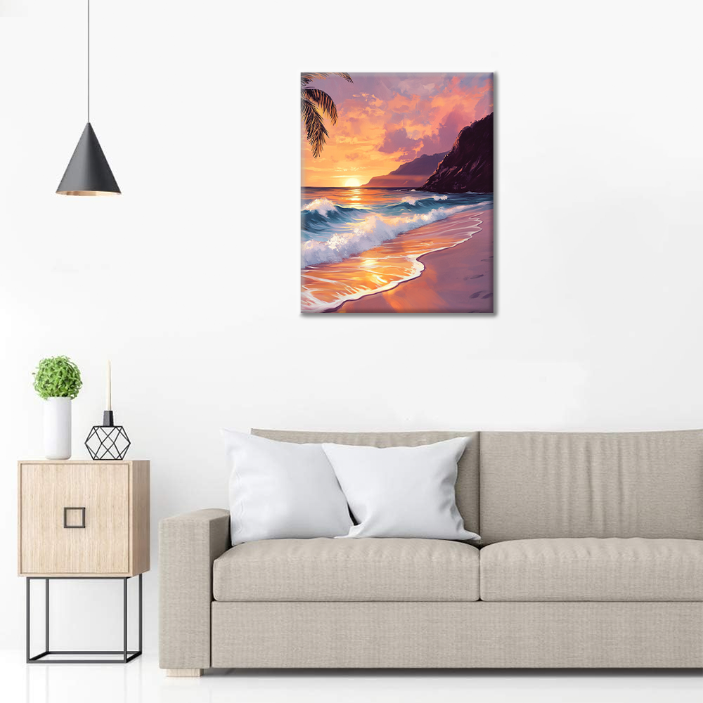 Coucher de soleil de rêve - Peinture par numéros