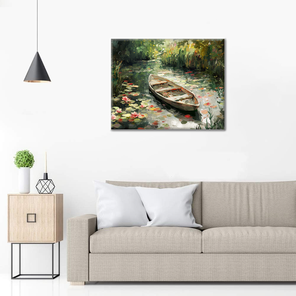 Bateau sur le lac - Peinture par numéros