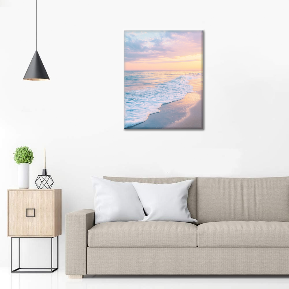Plage paisible de l'aube - Peinture par numéros
