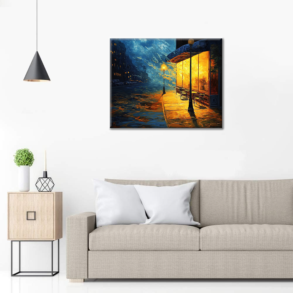 Les rues sombres à minuit - Peinture par numéros