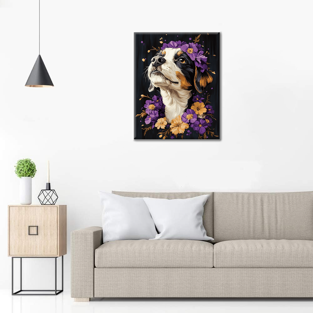 Chien Montagne Bernoise - Peinture par Numéros
