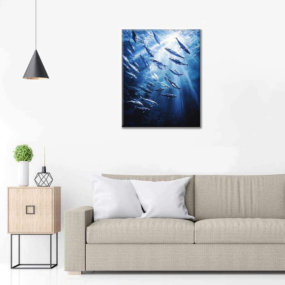 Poisson d'argent des profondeurs - Peinture par numéros