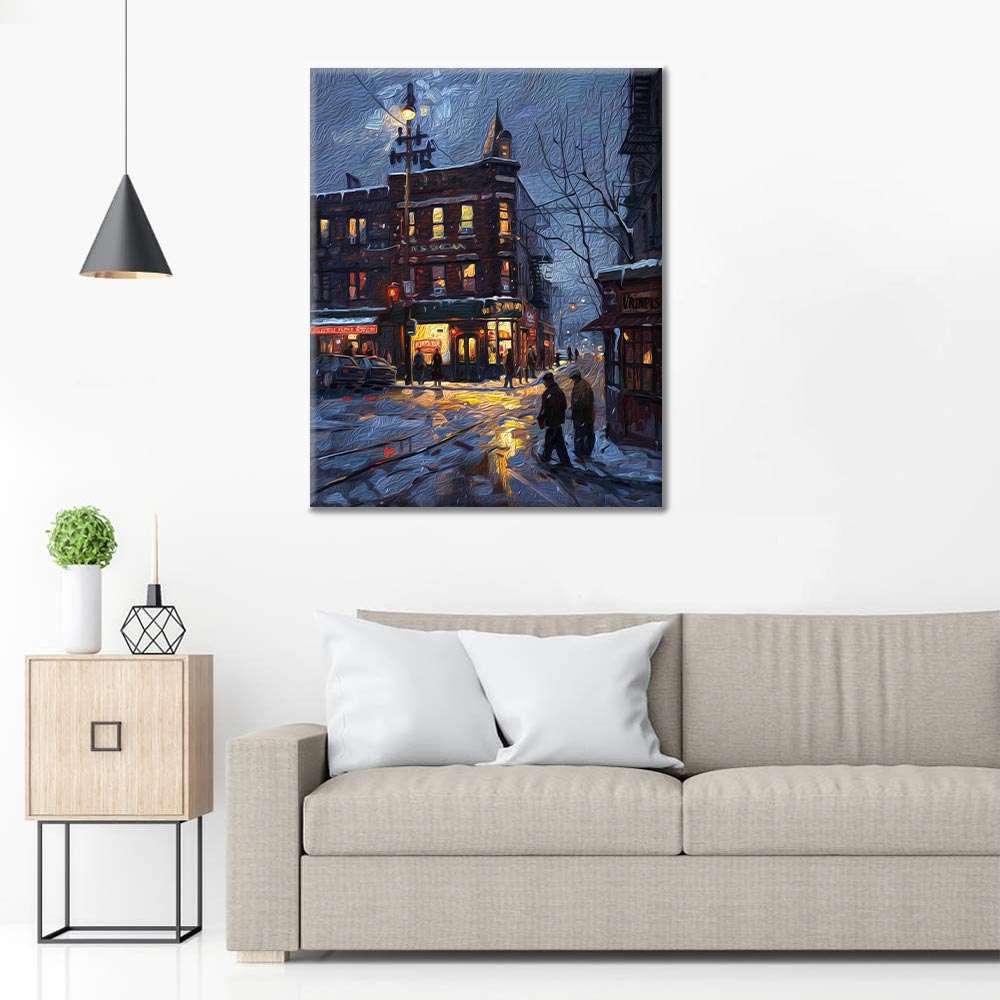 Dusk City Corner – Peinture par numéros