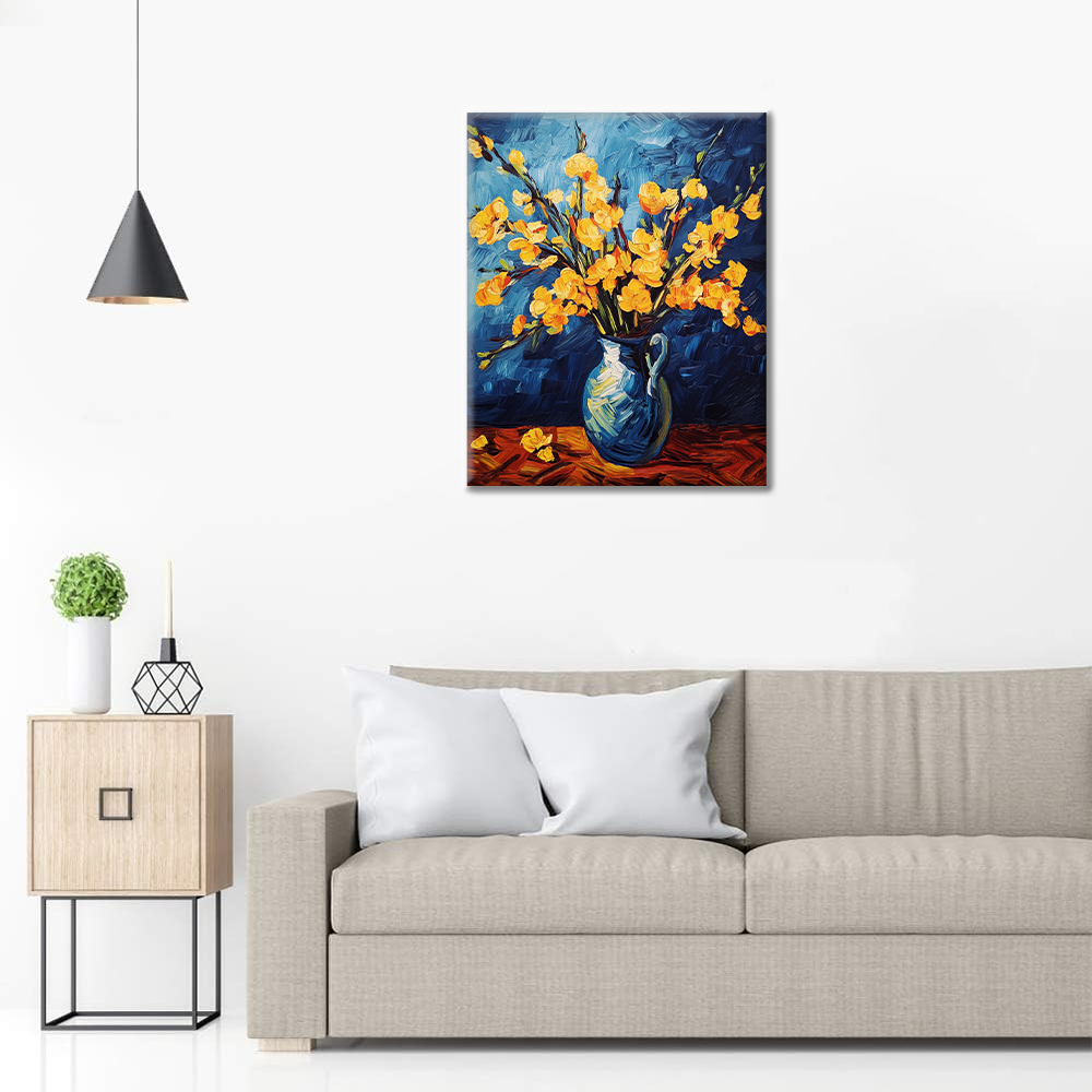 Fleurs jaunes - Peinture par numéros