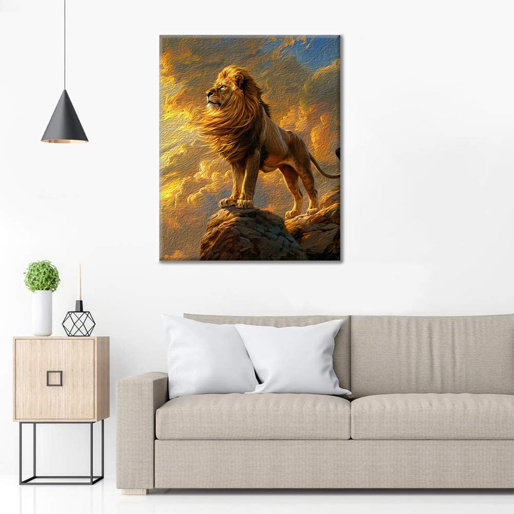 Lion majestueux – Peinture par numéros