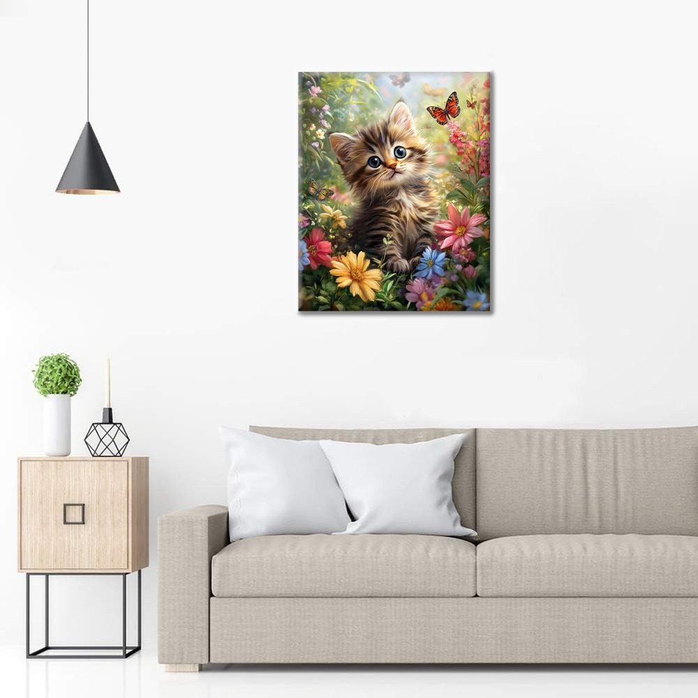 Chaton de jardin – Peinture par numéros