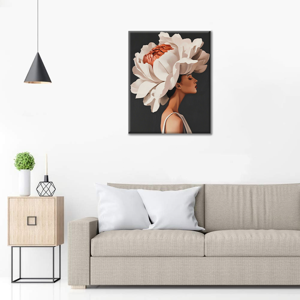 Fleur et femme - Peinture par numéros