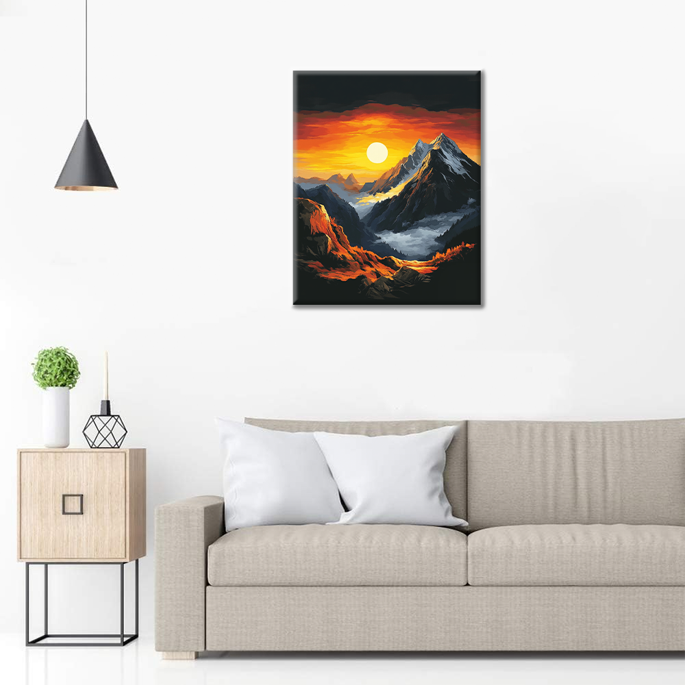 Au sommet des nuages et de la brume - Peinture par numéros