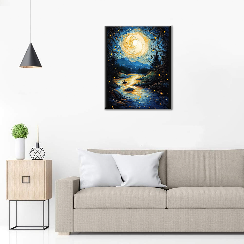 Étoile et clair de lune – Peinture par numéros