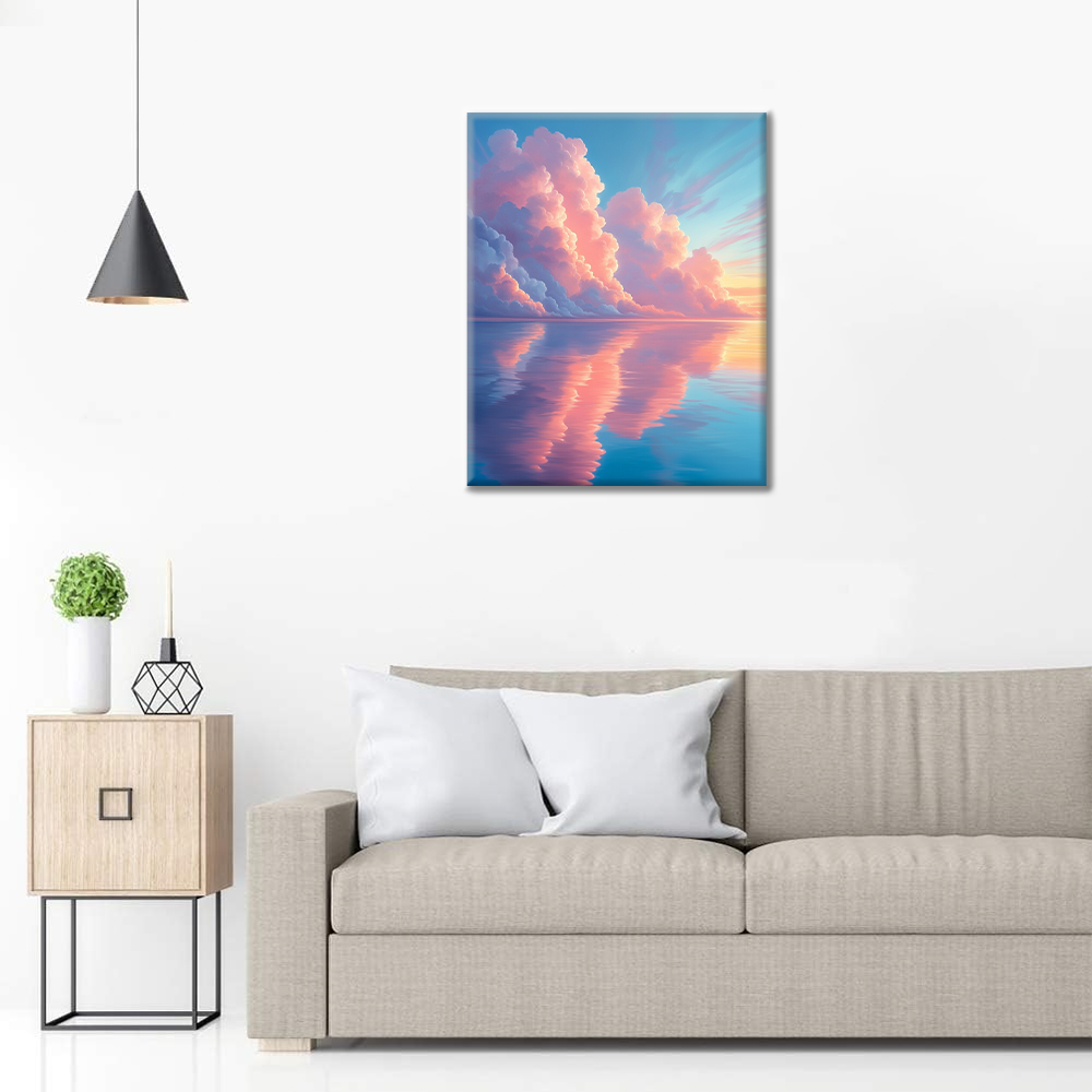 Nuages de rêve dans le miroir - Peinture par numéros