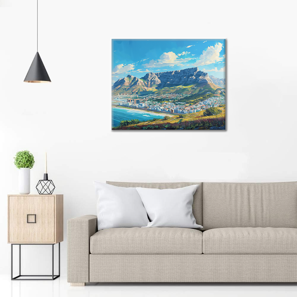 La Montagne de la Table au Cap – Peinture par numéros