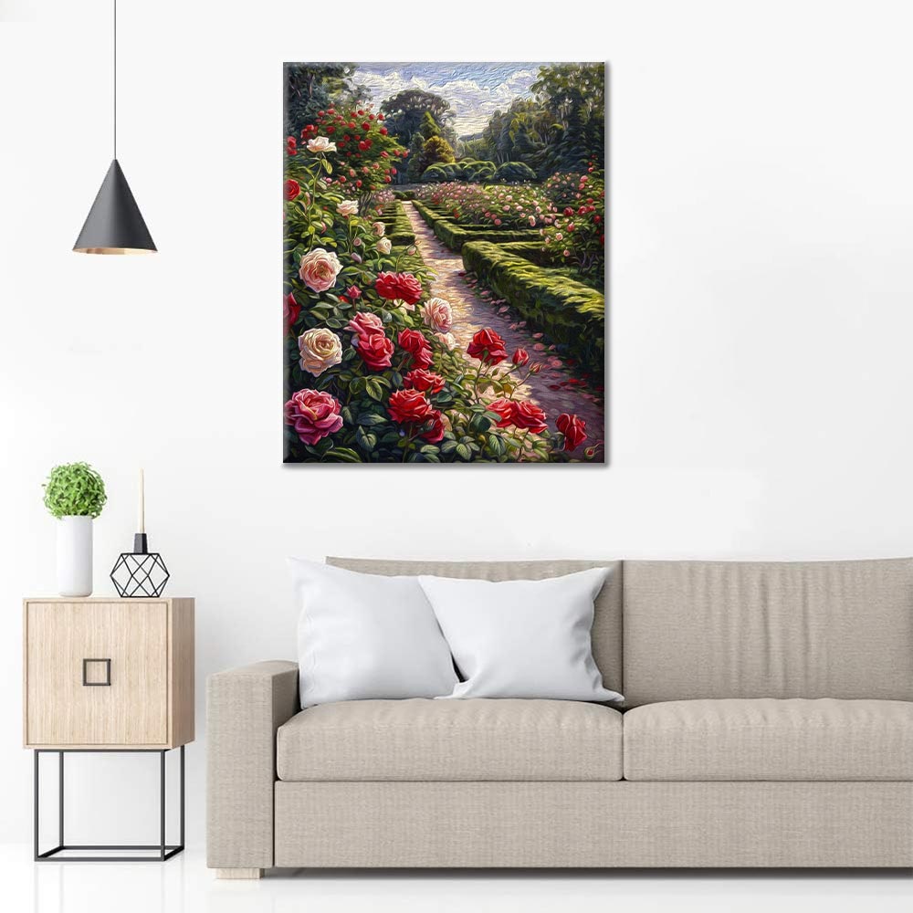 Jardin de roses – Peinture par numéros