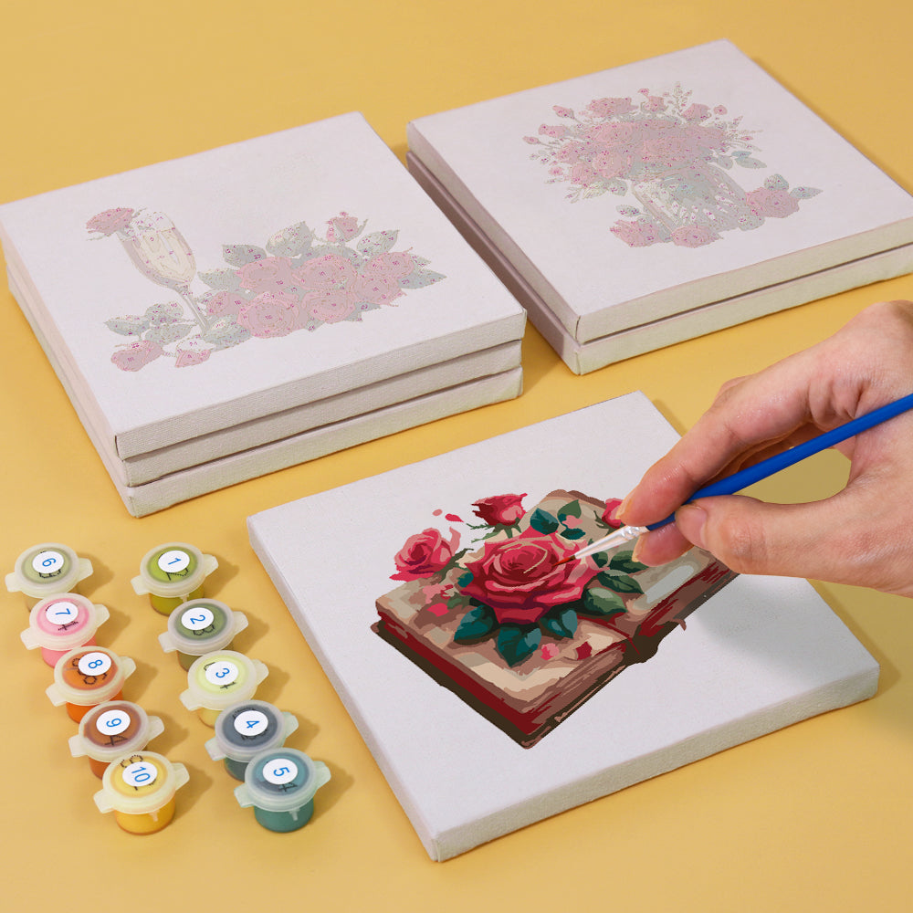 Rose – Peinture par numéros