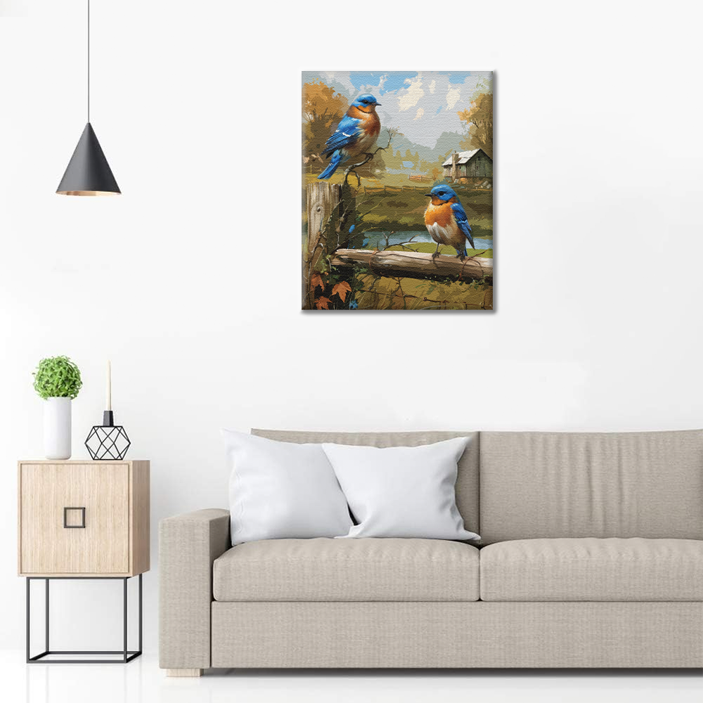 Rouge-gorge – Peinture par numéros